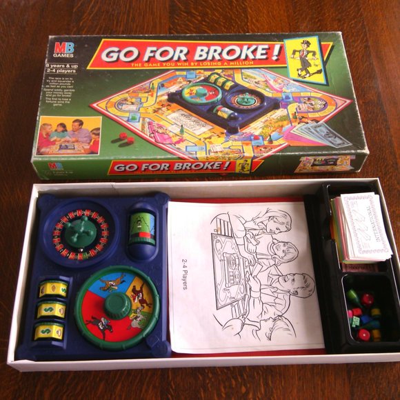 Go for Broke Board Game MB Games Vintage 1993 Family Kid's Stock Market Losing $ - Picture 2 of 16
